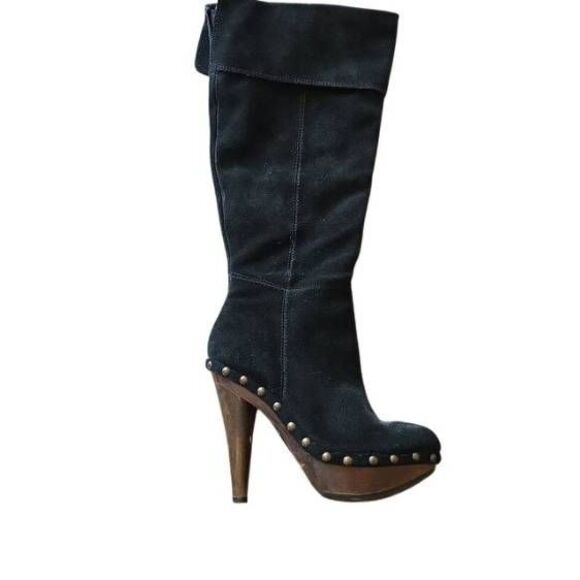 Bakers Women's Size 6.5 Suede Knee High Studded High Heel Boots - Picture 1 of 7